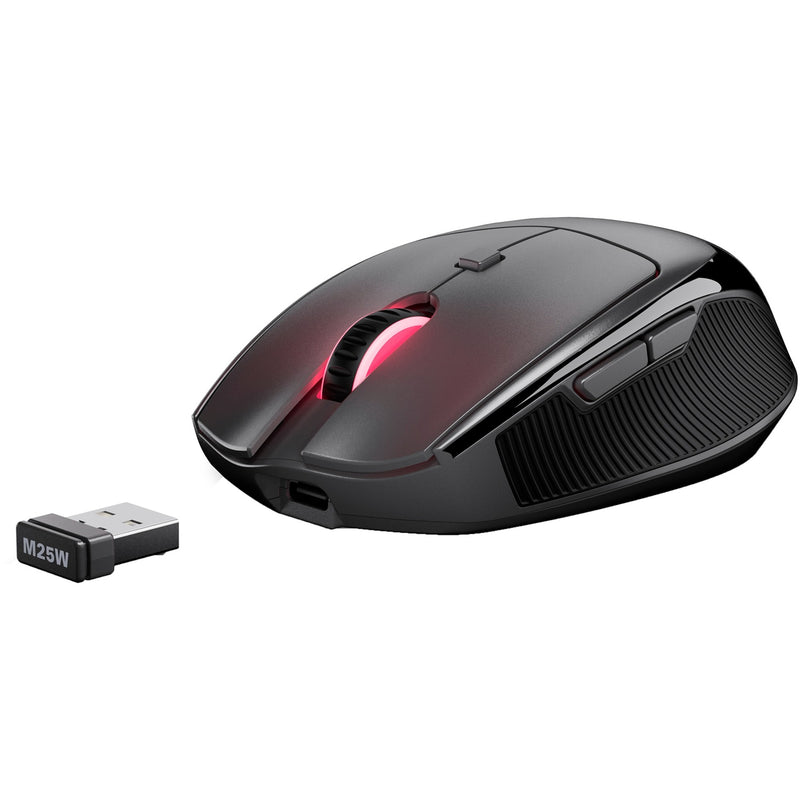 Load image into Gallery viewer, Sharkoon officepal m25w muis (zwart, 400 - 4000 dpi, rgb, 2,4 ghz usb)
