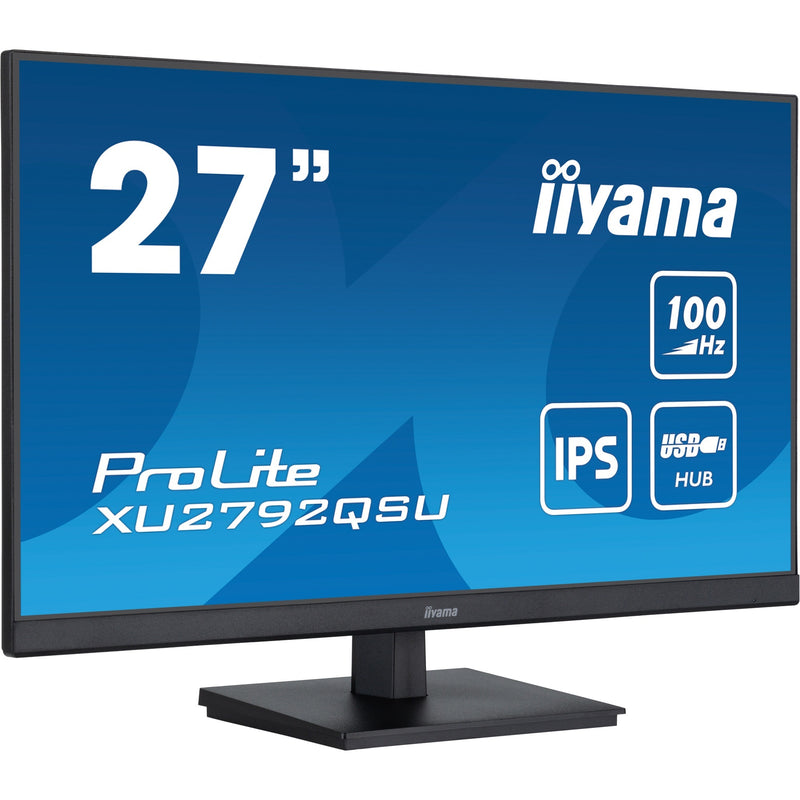 Load image into Gallery viewer, Iiyama prolite xu2792qsu-b6 27 monitor (zwart (mat), hdmi, displayport, 4x usb-a, usb-b)
