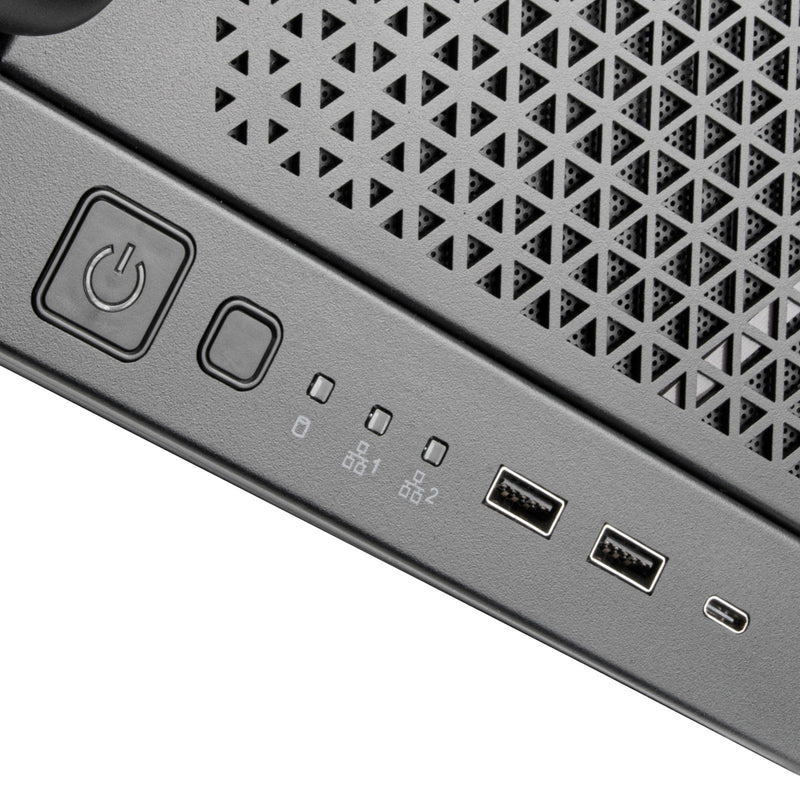 Load image into Gallery viewer, Silverstone rm51 rack behuizing (zwart | 5u | 2x usb-a | 1x usb-c)
