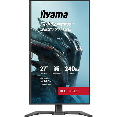 Iiyama g-master red eagle gb2771hsu-b1 27 gaming monitor (zwart, 2x hdmi, displayport, usb-a, usb-c, 240 hz)