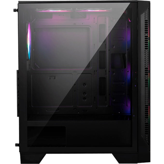 Load image into Gallery viewer, Msi mag forge 120a airflow midi tower behuizing (zwart | 2x usb-a | rgb | tempered glass)
