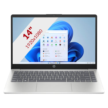 Hp 14-em0065nd (bn6k7ea) 14 laptop (zilver | ryzen 5 7520u | radeon 610m | 16 gb | 512 gb ssd)