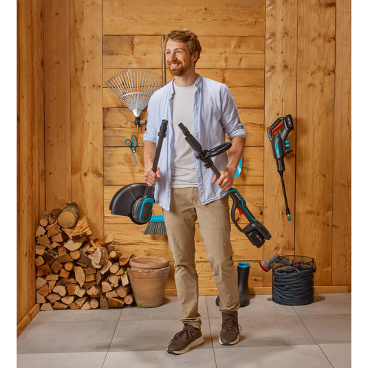 Gardena powertrim 30 18v grastrimmer (grijs turquoise, accu en lader niet inbegrepen)