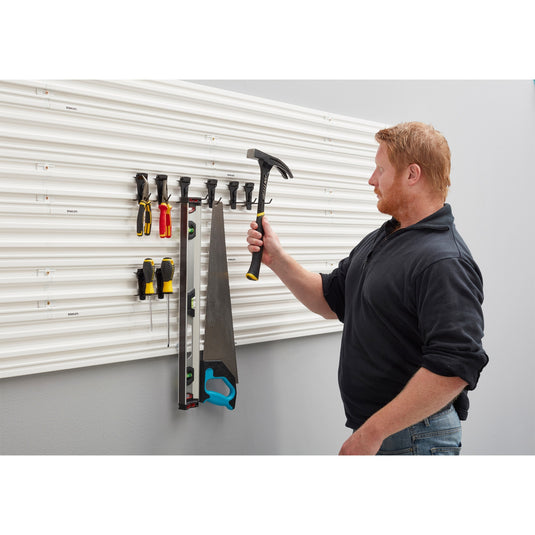 Stanley track wall - hakenassortiment small, 8 stuks houder (zwart)