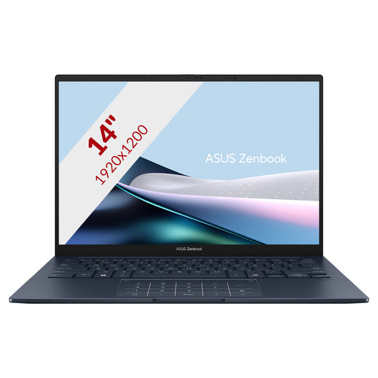 Asus zenbook 14 oled ux3405ca-qd012w 14 laptop (blauw | core ultra 7 255h | arc 140t | 32 gb | 1 tb ssd)