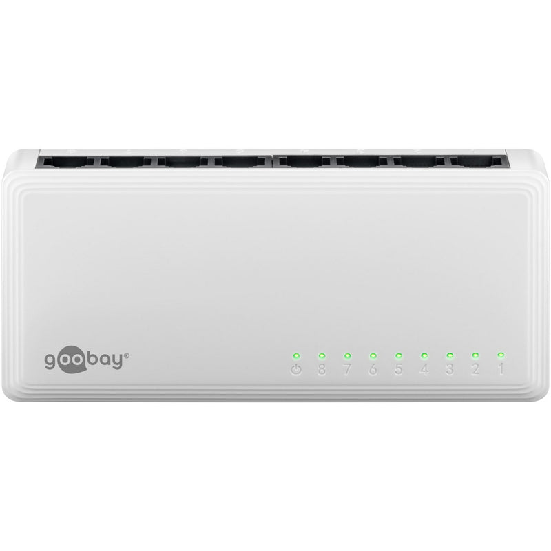 Load image into Gallery viewer, Goobay 8-poort gigabit ethernet switch (wit)
