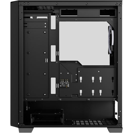 Sharkoon vs8 rgb black midi tower behuizing (zwart | 2x usb-a | 1x usb-c | rgb | tempered glass)