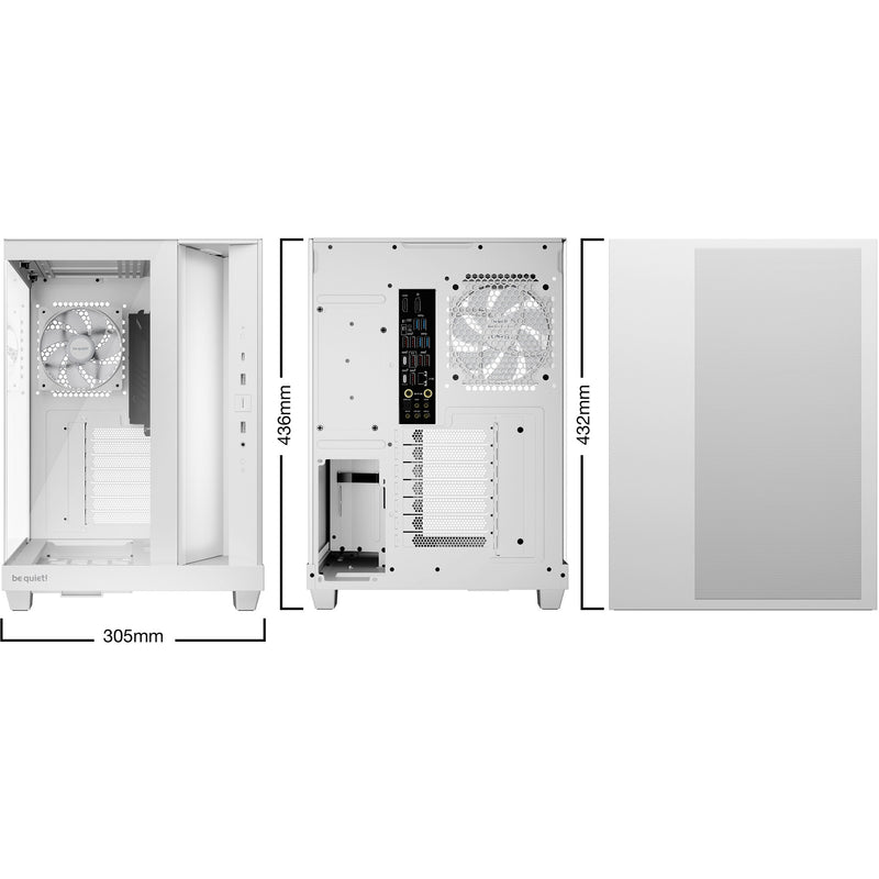 Load image into Gallery viewer, Be quiet! light base 500 lx midi tower behuizing (wit | 2x usb-a | 1x usb-c | rgb | window)
