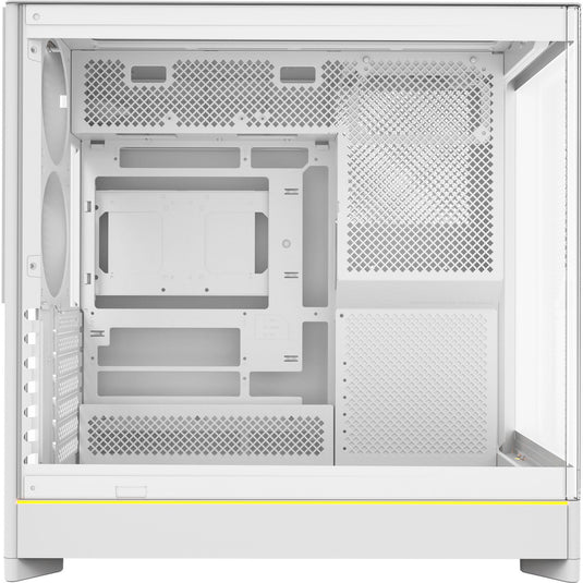 Montech hs02 midi tower behuizing (wit | 2x usb-a | 1x usb-c | rgb | tempered glass)