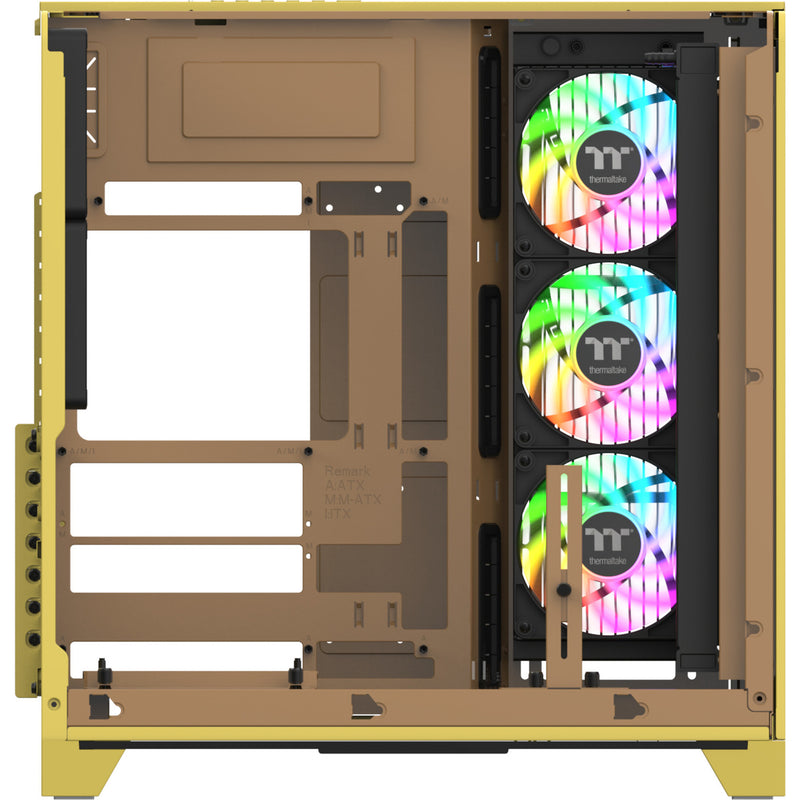 Load image into Gallery viewer, Thermaltake view 390 air butter caramel midi tower behuizing (geel | 2x usb-a | 1x usb-c | tempered glass)
