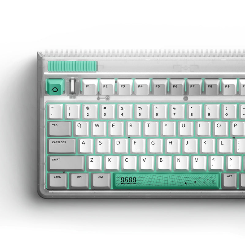 Load image into Gallery viewer, Iqunix og80 wormhole wireless mechanical keyboard, gaming toetsenbord (grijs groen, us lay-out, cherry mx brown, rgb leds, 80% (tkl), hot-swappable, pbt, 2.4ghz | bluetooth 5.1 | usb-c)
