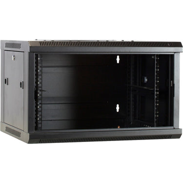 Dsi 6u wandkast met glazen deur - ds6406 server rack (zwart, 600 x 450 x 368mm)