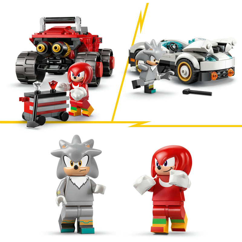 Load image into Gallery viewer, Lego sonic the hedgehog 77118 silvers auto vs. knuckles' monstertruck
