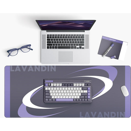 Iqunix og80 lavandin wireless mechanical keyboard (lavendel, us lay-out (qwerty), cherry mx brown, 80% (tkl), hot-swappable, pbt, 2.4ghz | bluetooth 5.1 | usb-c)
