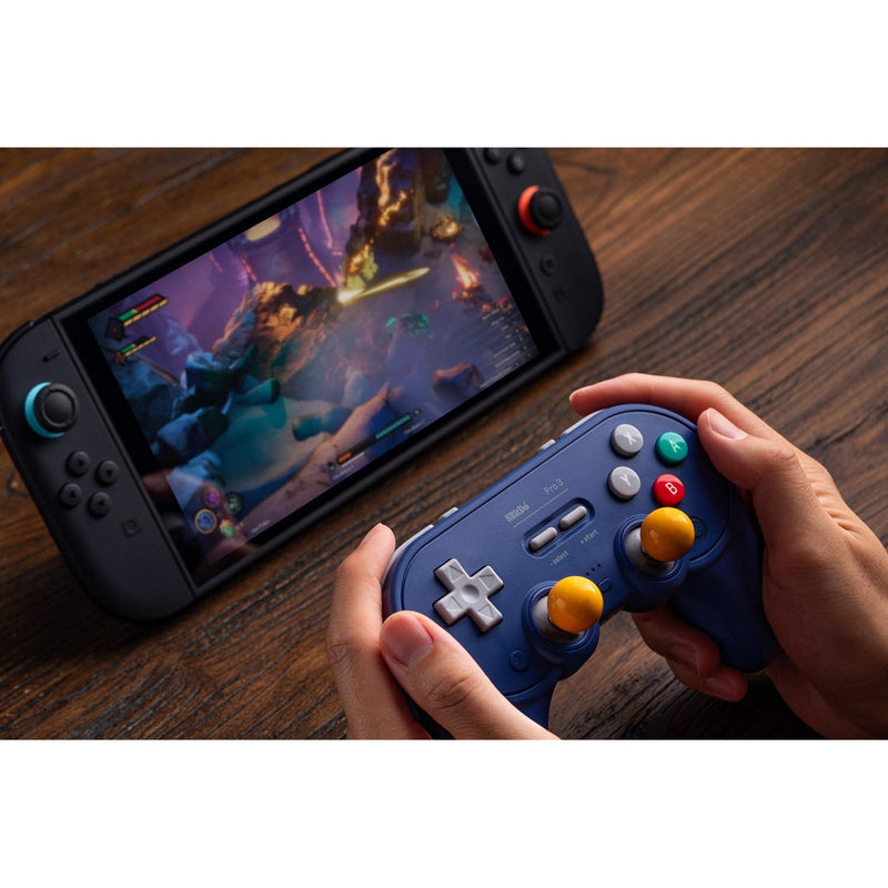 Afbeelding laden in galerijviewer, 8bitdo pro 3 bluetooth gamepad (paars wit, switch 1 2, pc, android, 2.4 ghz bluetooth usb)
