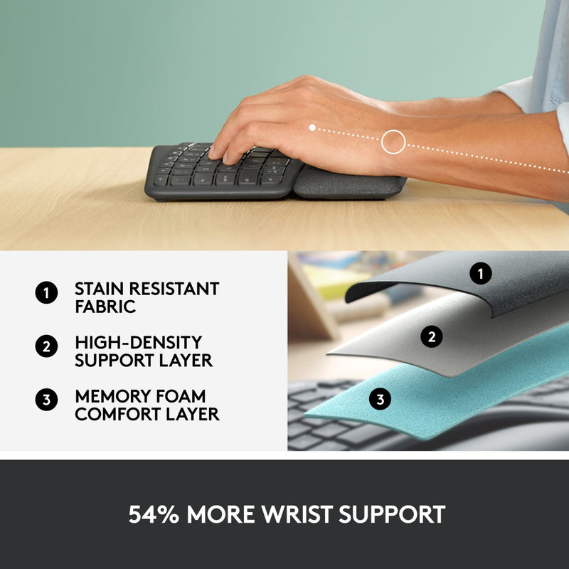 Load image into Gallery viewer, Logitech k860 ergo keyboard (zwart, 100%, bluetooth, us international iso)
