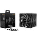 Be quiet! pure wings 3 high-speed case fans (zwart, 3 stuks, 140 x 140 x 25 mm, pwm)