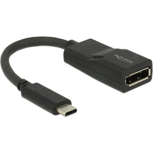Delock usb-c > displayport adapter (zwart, dp alt mode, 4k 60 hz)