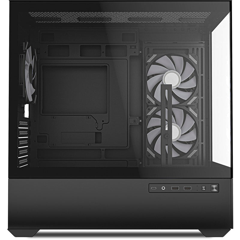 Load image into Gallery viewer, Sharkoon mk6 rgb mini tower behuizing (zwart | 2x usb-a | 1x usb-c | rgb | tempered glass)
