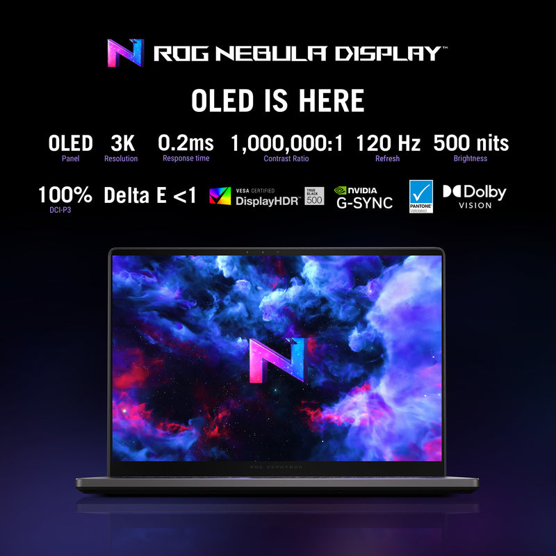 Afbeelding laden in galerijviewer, Asus rog zephyrus g14 ga403up-qs005w 14 copilot+ gaming laptop (grijs | ryzen 9 270 | rtx 5070 | 32 gb | 1 tb ssd | oled)
