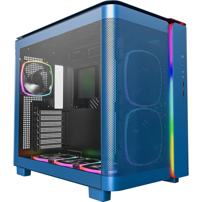 Load image into Gallery viewer, Montech king 95 pro midi tower behuizing (blauw | 2x usb-a | 1x usb-c | rgb | tempered glass)
