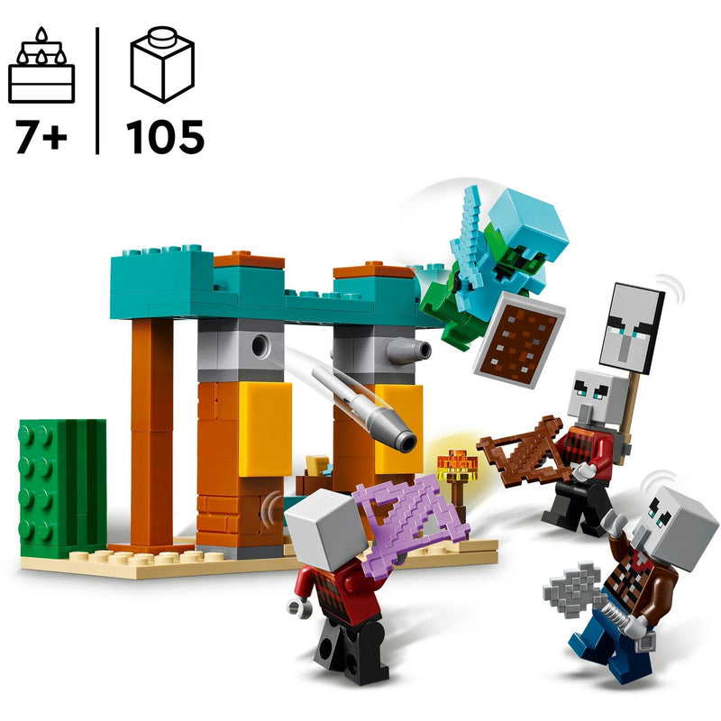 Load image into Gallery viewer, Lego minecraft 21267 de illagers in de woestijn
