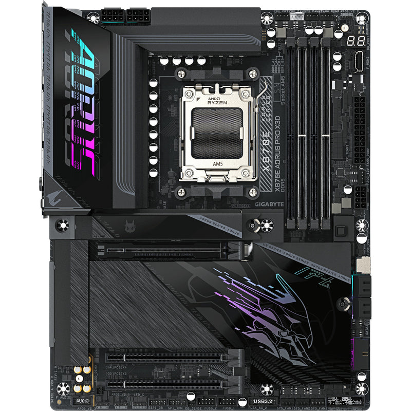 Load image into Gallery viewer, Gigabyte x870e aorus pro x3d socket am5 moederbord (zwart, raid, 5gb-lan, wi-fi 7, bt, sound, atx)
