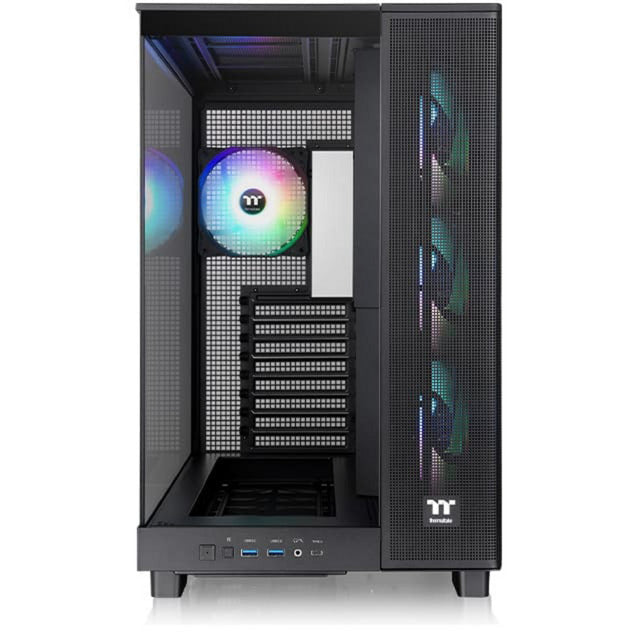Load image into Gallery viewer, Thermaltake view 380 xl tg argb midi tower behuizing (zwart | 2x usb-a | 1x usb-c | rgb | tempered glass)
