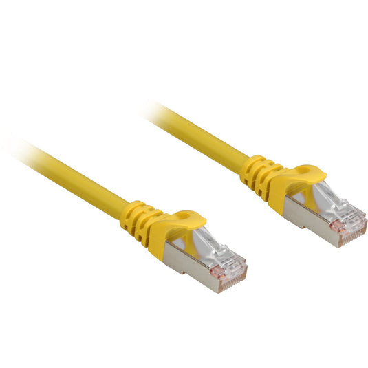Sharkoon netwerkkabel sftp, rj-45 met cat.6a (geel, 0,25 meter, halogeenvrij)