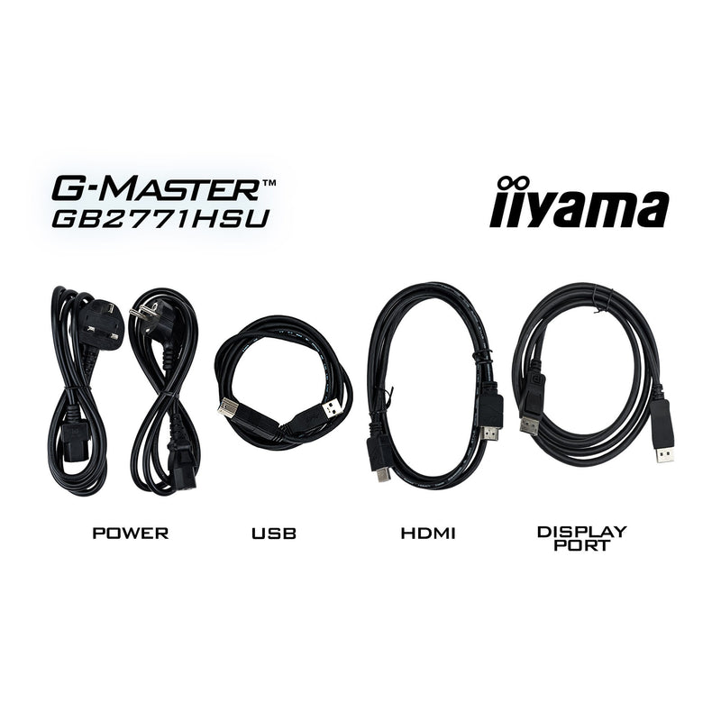 Load image into Gallery viewer, Iiyama g-master red eagle gb2771hsu-b1 27 gaming monitor (zwart, 2x hdmi, displayport, usb-a, usb-c, 240 hz)
