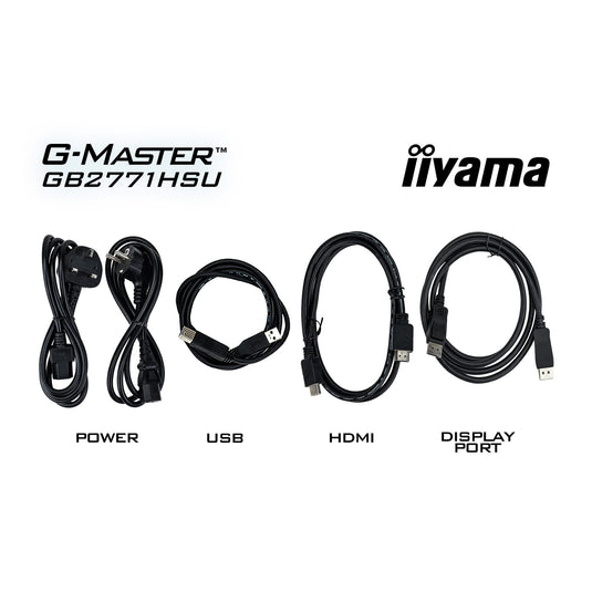 Iiyama g-master red eagle gb2771hsu-b1 27 gaming monitor (zwart, 2x hdmi, displayport, usb-a, usb-c, 240 hz)