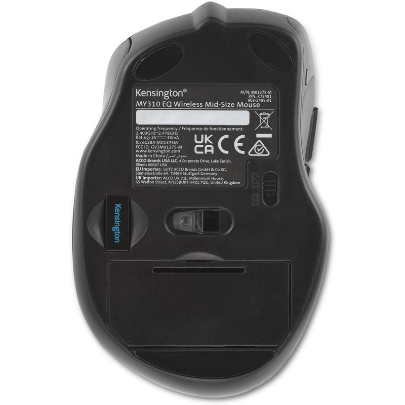 Load image into Gallery viewer, Kensington my310 eq mouse (zwart, 800 - 1600 dpi, 2.4 ghz)
