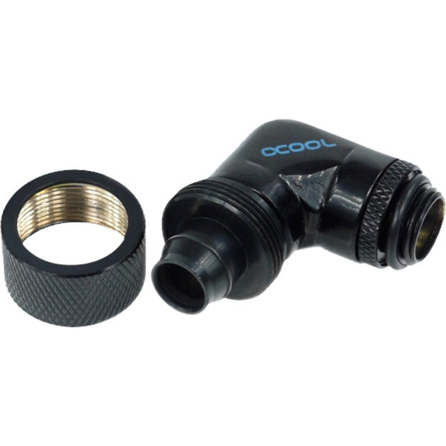 Load image into Gallery viewer, Alphacool 16 10 compression fitting 90° draaibaar g1 4 verbinding (zwart)
