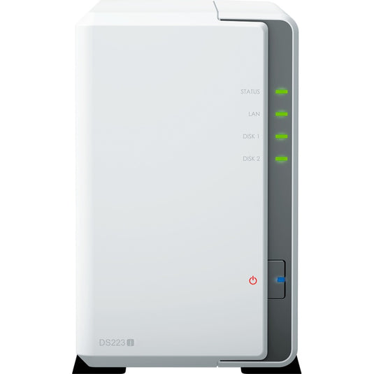 Synology diskstation ds223j nas (wit, 2x usb 3.2 gen 1)