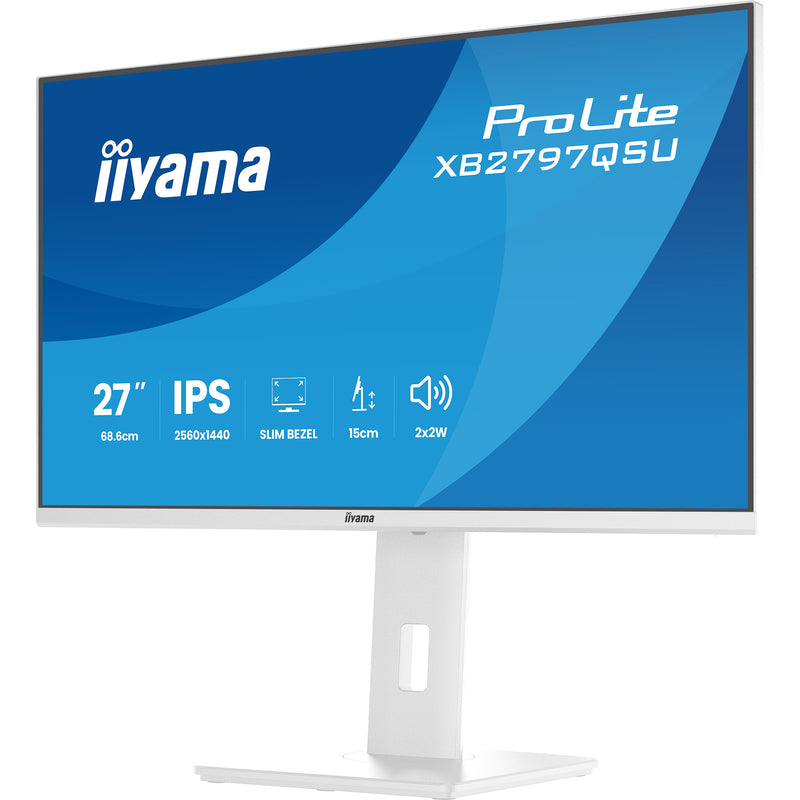 Load image into Gallery viewer, Iiyama prolite xb2797qsu-w1 27 monitor (wit (mat), hdmi, displayport, usb, audio)
