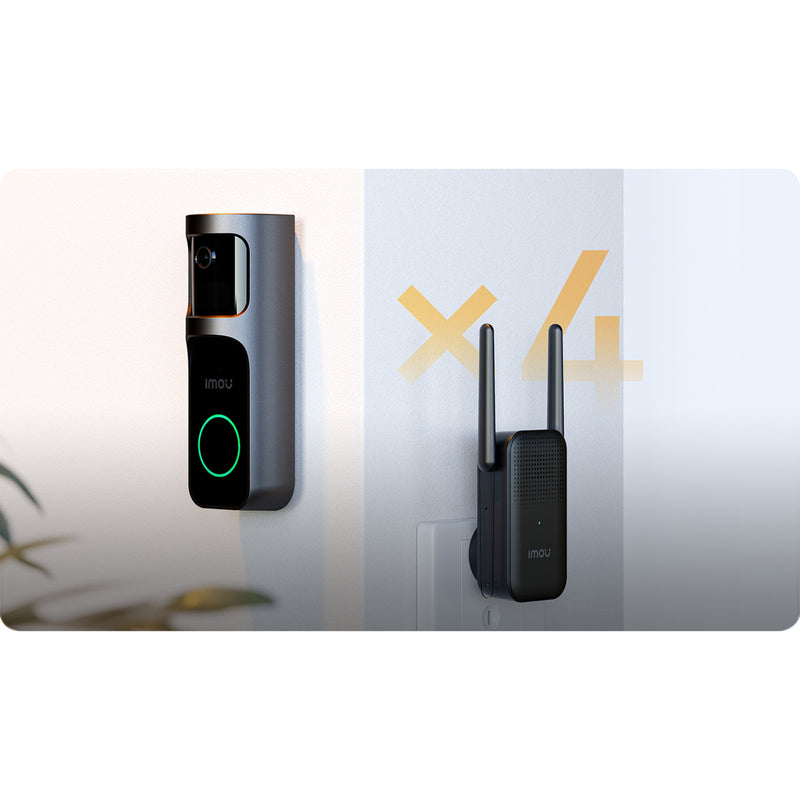 Afbeelding laden in galerijviewer, Imou doorbell 2s kit (zwart, 2k, volledig draadloos)
