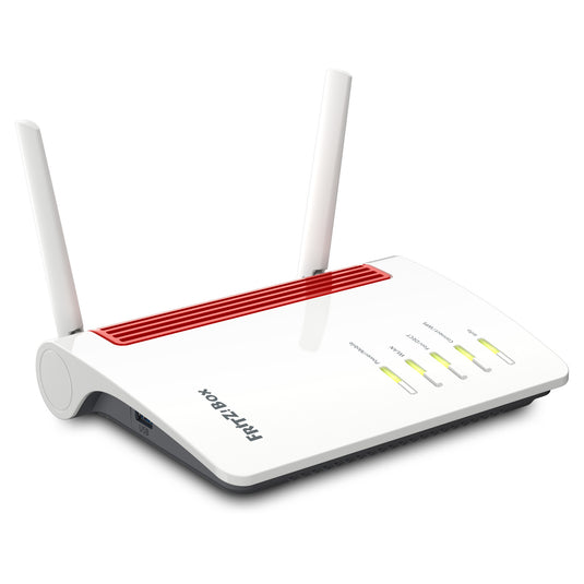 Fritz! box 6850 4g edition international router (wit rood, mesh wi-fi, 4g 3g)
