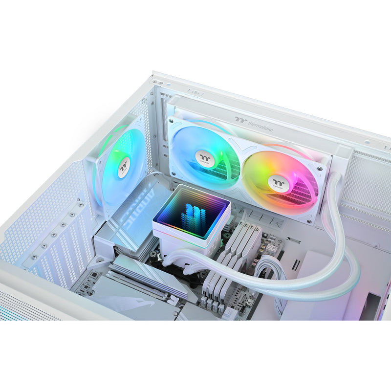 Load image into Gallery viewer, Thermaltake th240-s v3 argb sync aio liquid cooler - snow edition waterkoeling (wit)
