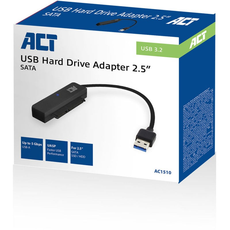 Load image into Gallery viewer, Act connectivity usb adapterkabel naar 2,5 sata hdd ssd (zwart, usb 3.2 (5 gbit s))

