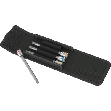 Wera 8767 a torx® hf 1 zyklop bitdoppen set torx dopsleutel (zwart zilver, 4-delig, met vasthoudfunctie, 1 4 -aandrijving)