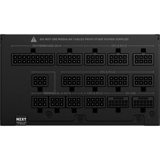 Nzxt c1500 platinum modulaire 1500 watt voeding (zwart, 2x 12v-2x6, 6x pcie)