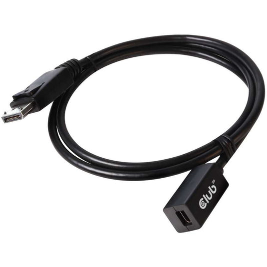 Club 3d mini displayport > displayport 1.4 (male) verlengkabel (zwart, 0,1 meter)