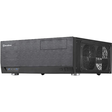 Silverstone sst-gd09b htpc behuizing (zwart | 2x usb-a)