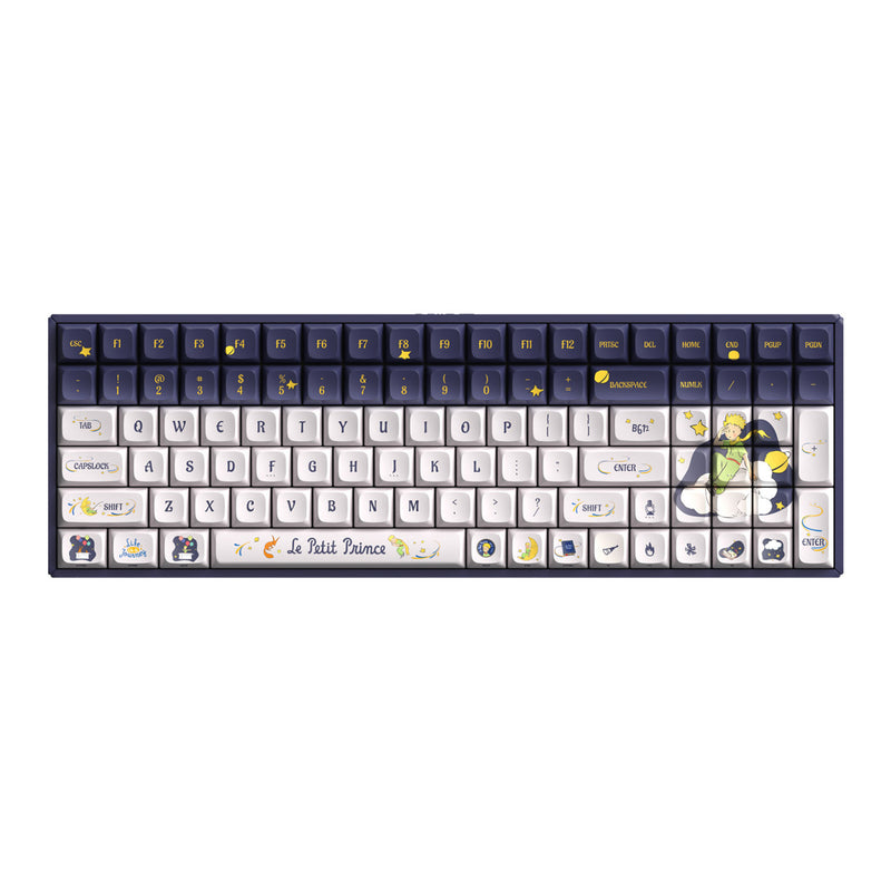 Afbeelding laden in galerijviewer, Iqunix f97 starry tryst rgb mechanisch gaming toetsenbord (donkerblauw, us lay-out (qwerty), iqunix silent rose, 96%, rgb leds, hot-swappable, pbt, 2.4ghz | bluetooth 5.1 | usb-c)
