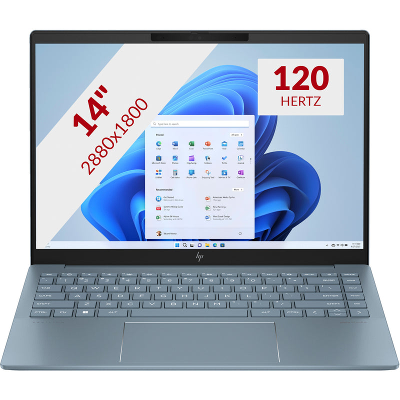 Load image into Gallery viewer, Hp pavilion plus 14-ew1060nd (b0uf2ea) 14 laptop (lichtblauw | core ultra 7 155h | arc graphics | 32 gb | 1 tb ssd)
