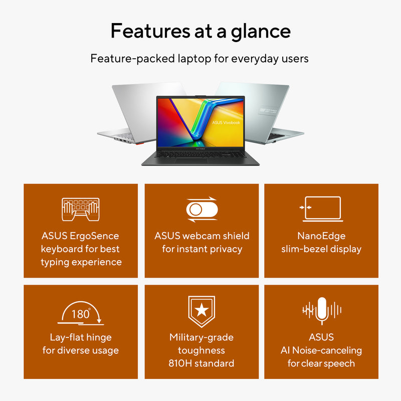 Load image into Gallery viewer, Asus vivobook go 15 e1504fa-bq5403w 15.6 laptop (zwart | ryzen 5 40 | radeon 610m | 8 gb | 512 gb ssd)
