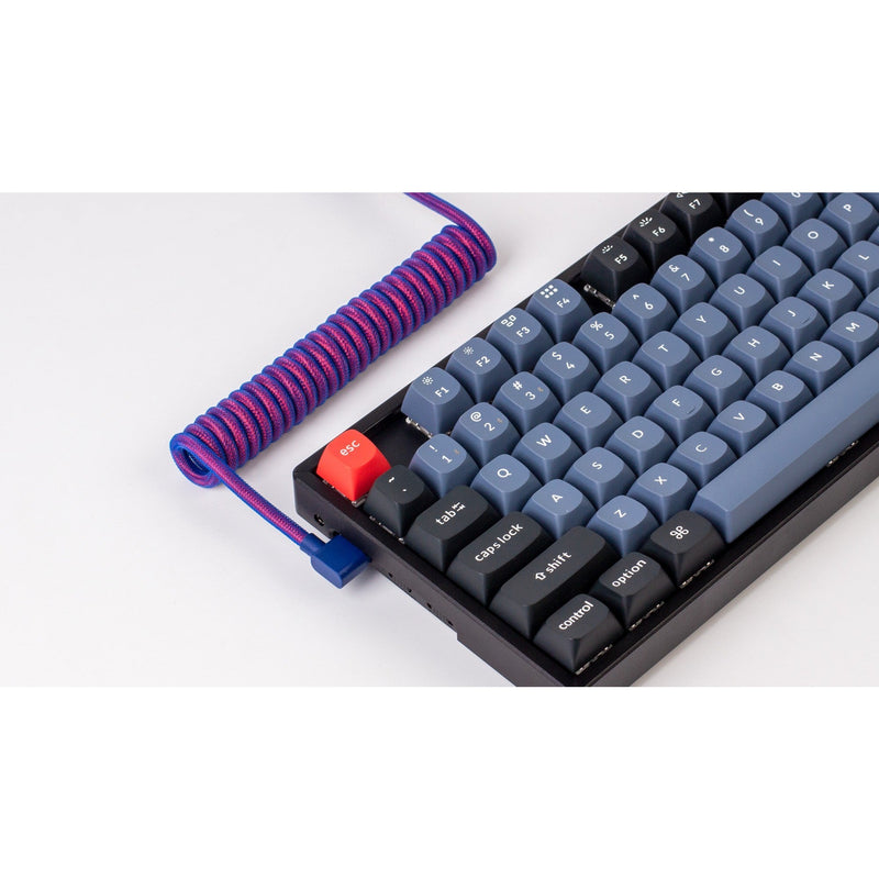 Load image into Gallery viewer, Keychron premium coiled aviator cable, angled kabel (lila, 1,08 meter)
