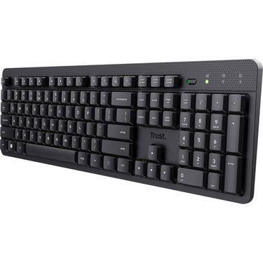Trust ody ii draadloos toetsenbord (zwart, eu lay-out (qwerty), membraan, stil)