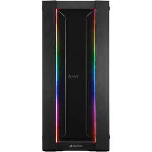 Sharkoon elite shark ca200m big tower behuizing (zwart | 4x usb-a | tempered glass)