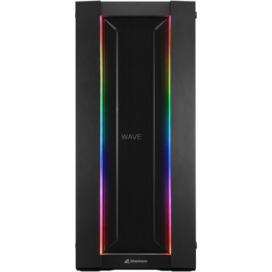 Sharkoon elite shark ca200m big tower behuizing (zwart | 4x usb-a | tempered glass)